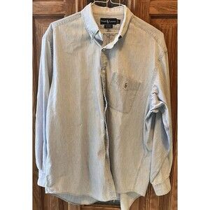 Polo Ralph Lauren Shirt Mens Large Blue Denim Button Down Long Sleeve Chambray